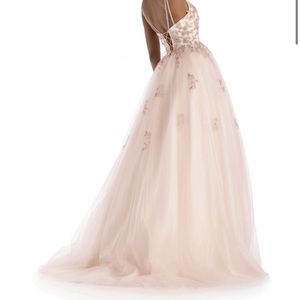 pink ball gown